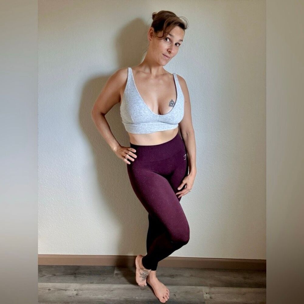 GymShark Leggings High Rise Adapt Fleck Purple Workout Small Used